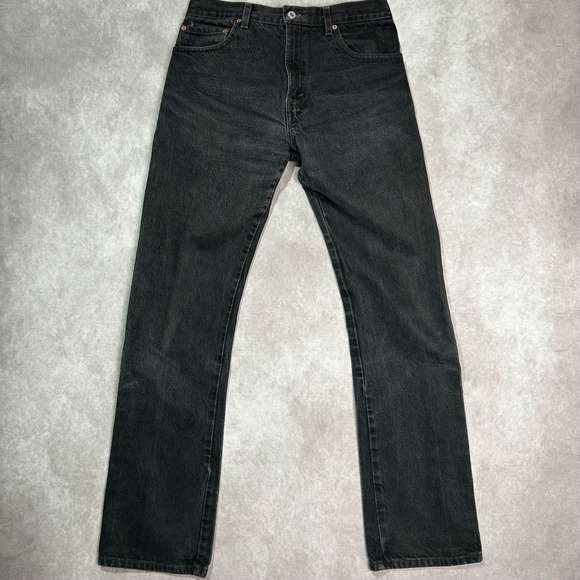 Levis 517 Boot Cut Tall Jeans Mens 32x36 Black Denim Y2K Tall - Picture 1 of 5